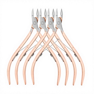 Rose Gold Good Selling Nail Clipper Best Supplier Make Your Own Latest Stainless Steel Cuticle Nail Nipper Sustainable Nail Tool - Product Image 1