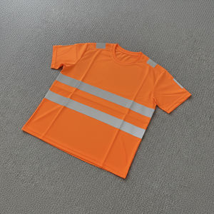 Chemise de sécurité réfléchissante haute visibilité avec logo personnalisé, respirante, pour les travailleurs du bâtiment et du transport - Product Image 5