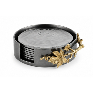 Metal <b>Coaster</b> Set with Luxury Flower Caddy Stainless Steel Drink <b>Coaster</b> <b>Silver</b> Plated Textured Table Cup Mat for Home Hotel - Product Image 3