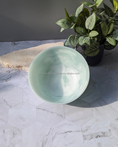 Cuenco de resina hecho a mano blanco de lujo, Plato decorativo de mesa multiusos para utensilios de cocina para el hogar, artesanías de resina - Product Image 5