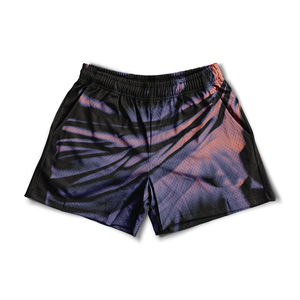 Shorts de bain pour hommes, style streetwear, logo personnalisé, couleur unie, écologiques, séchage rapide, respirants, tissu Oxford, fermeture à cordon - Product Image 1