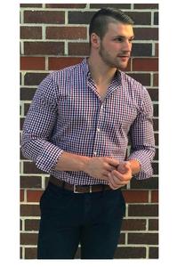 Camisa de Hombre a Cuadros, Corte Slim Fit, Manga Larga, con Botones, Estilo Casual para Oficina, Formal, Cómoda, Diseño de Camisa de Algodón - Product Image 5