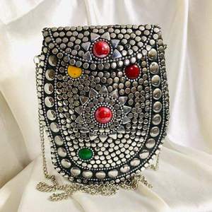 Style Handmade High Grade Brass <b>Handbags</b> for Women <b>Silver</b> Plated Handicraft Clutches by HF Crafts - Product Image 2