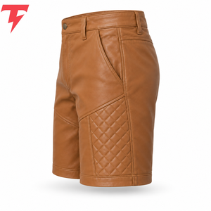 High Quality <b>Men</b> <b>Leather</b> <b>Shorts</b> Provide Comfortable Design Strong Material And Smooth Finish For Everyday Casual Fashion Outfits - Product Image 5