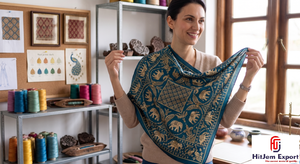 Foulard carré moderne imprimé sur mesure effet soie, châle de mode, fabricant et fournisseur de textiles OEM ODM à marque privée - Product Image 2