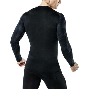 2026 Wholesale Customizable <b>Men</b> <b>Compression</b> <b>Shirts</b> Full Sleeve Gym Fitness Sports Quick Dry Breathable Rash Guard - Product Image 3