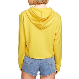 Sudadera con Capucha Amarilla para Mujer, Estilo Casual, Transpirable, Ecológica, de Forro Polar y Algodón No Tejido, para Otoño - Product Image 2