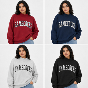 เสื้อสเวตเชิ้ตคอกลมโอเวอร์ไซส์ลายกราฟิกแขนยาวสำหรับผู้หญิง - Product Image 6