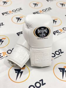 Guantes de Boxeo de Cuero Genuino de Primera Calidad con Cordones y Correa Ajustable para Entrenamiento, Sparring y Ejercicios con Saco de Boxeo - Product Image 1
