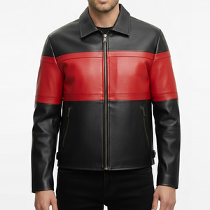 เสื้อแจ็คเก็ตฤดูหนาวไซส์ใหญ่สำหรับผู้ชาย ระบายอากาศได้ดี พร้อมปกคอตั้งแบบซิป แต่งขอบด้วยขนแกะ ขายส่ง - Product Image 1