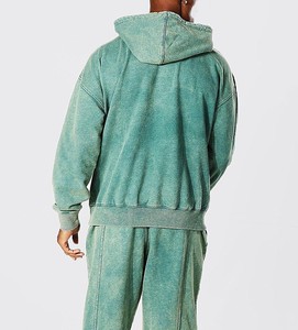 Custom Acid Wash Hoodie Men Oversized Pullover Sweatshirt Streetwear Fashion Casual Hooded Sweatshirt OEM Manufacturer - Product Image 2