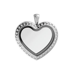 Colgante Magnético Flotante en Forma de Corazón con Diamantes de Laboratorio y Baño de Rodio, Amuleto Romántico para Mujer - Product Image 1