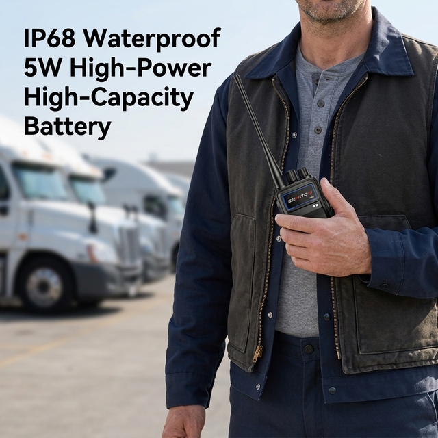 High-Power Analog Walkie Talkie IP68 Waterproof Intercom High-Capacity Battery Two Way Radios for Logistics Fleet Communication
