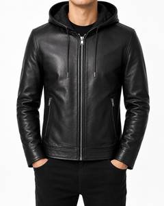Veste en cuir sur mesure en toile, matériau véritable de qualité supérieure, mode masculine, coupe confortable, vêtements de luxe, vente en gros - Product Image 1