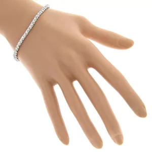 กำไลข้อมือเพชรเทียม EtherStar Jewels 2.00 กะรัต E VS1 ทอง 18K ดีไซน์คลื่นหยักแบบ S-Link รับรองโดย IGI ของขวัญสุดคลาสสิก - Product Image 1