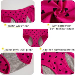 Ropa interior menstrual reutilizable de algodón de cintura alta para mujer, a prueba de fugas, absorbente, transpirable, ecológica, con lazo, al por mayor - Product Image 3