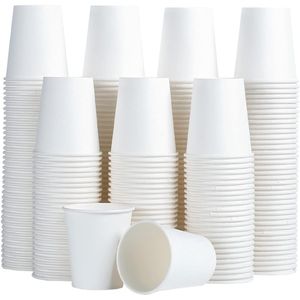 Confezione da 300 Bicchieri Monouso Bianchi da 150 ml, Piccoli Bicchieri per Collutorio, Bicchieri per Bevande Calde/Fredde per Uso Domestico - Product Image 1