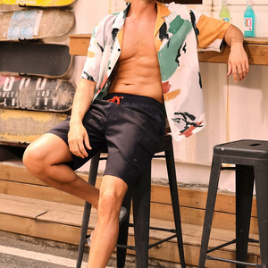 Best New Wholesale Summer Plain Quick Dry Elastic Waist Knitted <b>Men</b> <b>Trunk</b> Short Pants Track shorts Swimpant Beach Short - Product Image 6