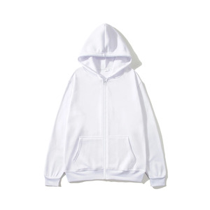 Vente en gros de sweats à capuche unisexes doublés en polaire, tricotés, 230 GSM, chauds pour l'hiver et l'automne, zippés, 100% polyester, impression personnalisée OEM, pull décontracté - Product Image 3