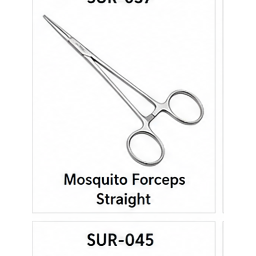 Kit chirurgical manuel en acier inoxydable certifié ISO13485 et CE, avec forceps à moustiques pour hémostase, instrument de classe II pour USI/ORL - Product Image 1
