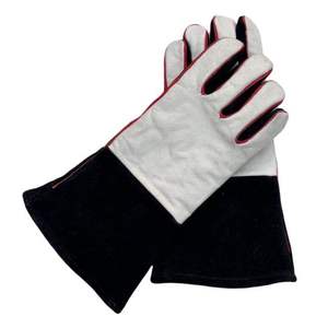 Guantes de Soldadura TIG de Cuero Vacuno al por Mayor, Guantes de Trabajo de Seguridad Industrial con Forro de Algodón Resistente al Calor y Dedos Completos - Product Image 5