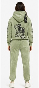 Winter Wear Solid Acid Wash Heavyweight Fleece <b>Tracksuit</b> High Quality 2 Piece Hoodie Set Custom <b>Women</b> Sweat suit Oversized - Product Image 2