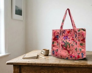 100% Cotton Tote Bag Reusable Shopping Bag Eco Friendly Quilted Shoulder Bag For Grocery And Daily Use At Cheap Price - Product Image 1