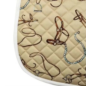 Premium Quality All-Purpose Custom Saddle Pad Comfortable Horse English Equestrian Designer <b>Stitching</b> Custom Color Polyester - Product Image 3