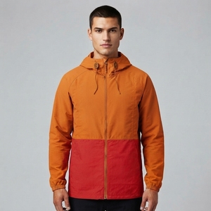 Men's <b>Lightweight</b> Hooded Windbreaker <b>Jacket</b> Full Zip Color Block <b>Casual</b> Outdoor Sports <b>Jacket</b> Wholesale Supplier - Product Image 1