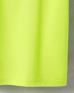 Lime Green Eco-Friendly Breathable Short Sleeve Polo Shirt Solid Color Pique Knit Polyester/Cotton Casual Design for Boys - Product Image 6
