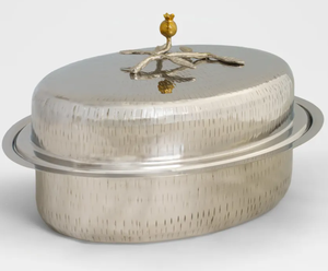 Casserole en cuivre martelé de 24 cm avec couvercle en verre, antiadhésive, pour fondue, compatible avec les plaques à induction, ustensile de cuisine classique - Product Image 1