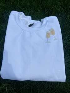 Débardeur sans manches en coton côtelé blanc brodé de perles personnalisable pour femme, coupe ajustée, garniture olive, vêtement décontracté d'été - Product Image 3