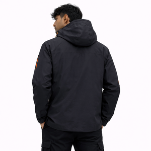 High Quality Outdoor Waterproof <b>Black</b> <b>Windbreaker</b> Jacket Summer <b>Windbreaker</b> Fleece Lined Polyester Softshell b2b men's jackets - Product Image 3