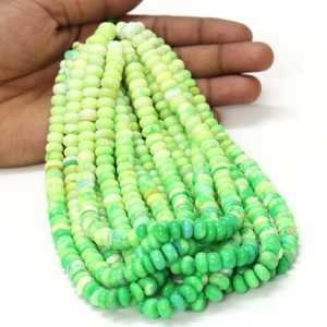 Magnifiques perles rondes lisses de couleur jaune-vert, 8-10 mm, perles d'opale jaune-vert lisses, qualité AAA. - Product Image 1