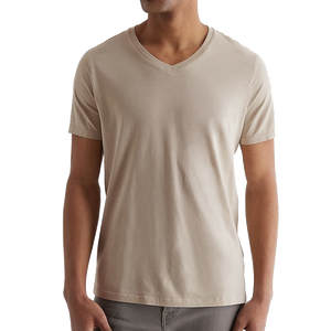 เสื้อยืดคอกลมทรงเข้ารูปผ้าเรียบคุณภาพสูงขายส่งสำหรับผู้ชาย รับสกรีนโลโก้ เสื้อยืดแฟชั่นสำหรับคลับ - Product Image 3