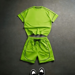 L ow Price Mens Summer Shirt and Short Set Tracksuit 100% Cotton T Shirt and Mesh Shorts Set Men Wear T Shirt With Shorts - Product Image 3