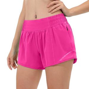 Por encargo 100% poliéster Sonic Pink señoras caliente pantalón cintura media deportes Fitness Yoga pantalones cortos mejor precio en Bangladesh - Product Image 1