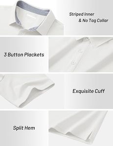 Men's Short Sleeve Polo <b>Shirt</b> Classic Fit Cotton Casual <b>Collared</b> <b>T</b>-<b>Shirt</b> - Product Image 3