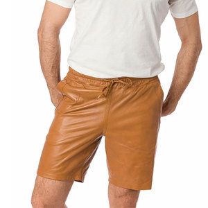 กางเกงขาสั้นหนังผู้ชายรุ่นใหม่ สั่งทำได้ ใส่ลำลองและออกกำลังกายได้ มีเชือกผูกเอว ขายแล้ว - Product Image 1