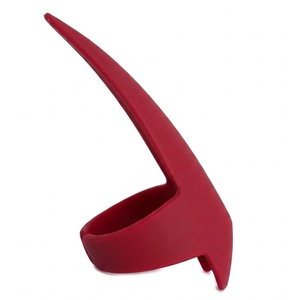 Anillo rojo curvo de acero inoxidable para separar el cabello, herramienta de estilismo para dedos, accesorios de salón, producto al por mayor, herramientas para el cabello - Product Image 1