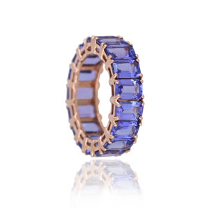 18K Rose <b>Gold</b> Prong Setting Tanzanite Luxury Gemstone Elegant <b>Cocktail</b> <b>Ring</b> for Women-Gift Fine Jewelry - Product Image 4