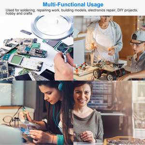 Loupe à main avec lumière LED et visière de soudage à trois doigts réglable à 360 degrés 3X/4.5X – Catégorie de produit : Loupes - Product Image 6