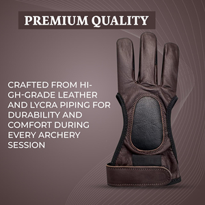 อุปกรณ์ป้องกันมือสำหรับยิงธนูแบบยุทธวิธี สำหรับธนูรีเคิร์ฟ ใช้สำหรับฝึกเล็ง เป้าหมาย ทำจากวัสดุหนังสังเคราะห์ ทนทานต่อการสึกหรอ มีหลายขนาดให้เลือก - Product Image 4