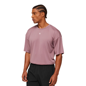 Camiseta Deportiva Oversize para Hombre, Transpirable, de Alto Rendimiento, para Entrenamiento, Ajuste Holgado, Color Rosa Claro - Product Image 3