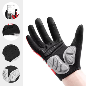 Custom Logo Full Finger Cycling <b>Gloves</b> with Enhanced Grip Technology for Bicycle Riding and Training Activities - Product Image 3