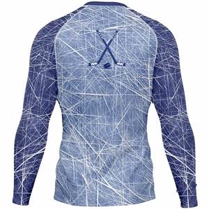Rashguard à manches longues pour homme : Chemise de surf bleu corail UPF 50+ - Product Image 6