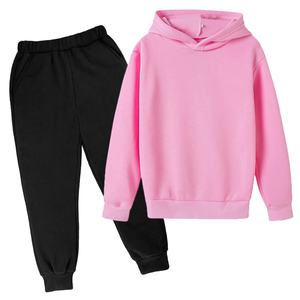 Kids Jogging Suits <b>Hoodies</b> Kids Wear Fleece Fabric Embossed Design Tracksuit Set Colorful Kids Tracksuit - Product Image 3