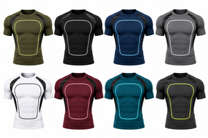 Custom <b>Men's</b> <b>Compression</b> T <b>Shirt</b> Quick Dry Breathable Gym Base Layer Athletic Fitness Running Sports Training Slim Fit Canvas - Product Image 6