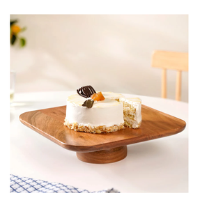 Unique Acacia Wood Cake Stand Wholesale High Quality Wood <b>Cupcake</b> Display Wedding <b>Cup</b> Cake Pedestal Stand - Product Image 1