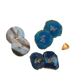 Nueva colección 2025 posavasos de resina llamativo hecho a mano Decoración de mesa mayorista directo con calidad superior - Product Image 1